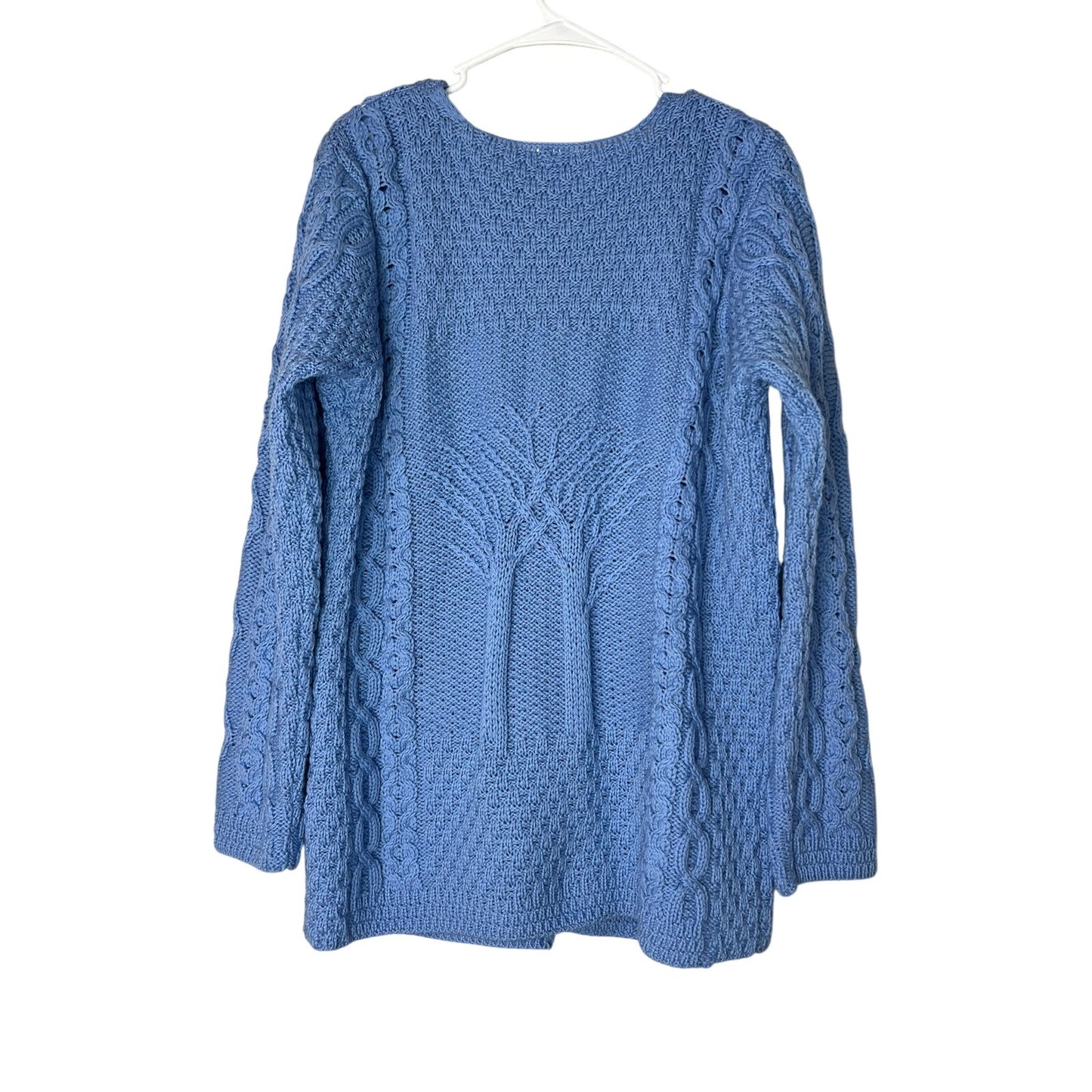 NWT Kilronan Knitwear Large Irish Merino Wool Tree Of Life Hand Knit Sweater