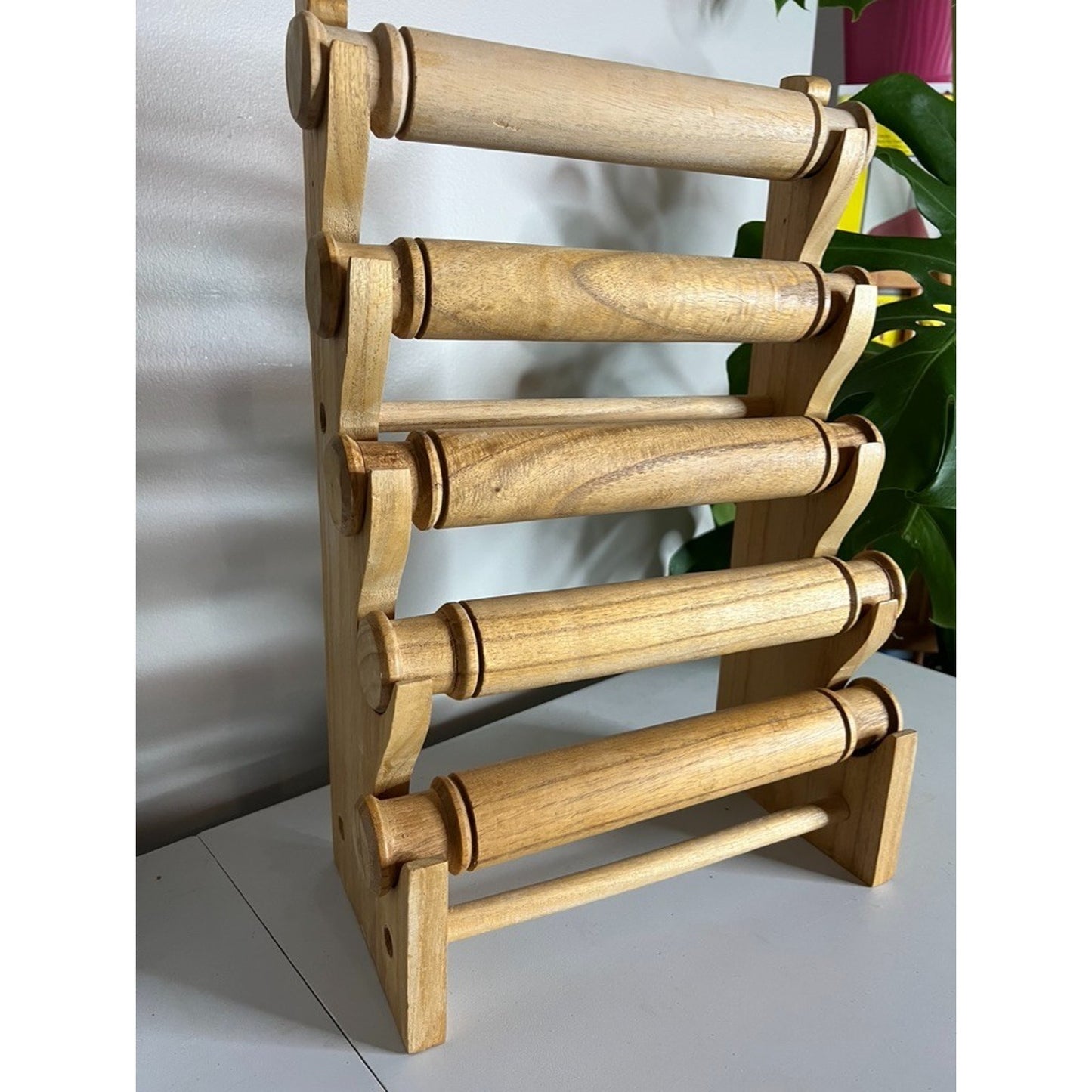 Bracelet Stand and Display 5 Tier Bracelet Holder Wooden Bracelet Organizer