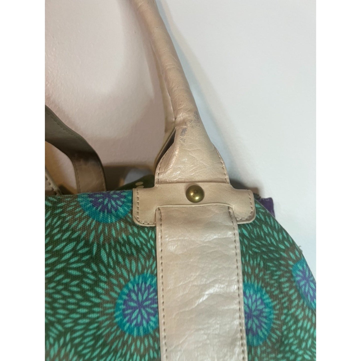 Desigual Artsy Colorful Polkadot Leather Convertible Messenger Bag | Women's OS