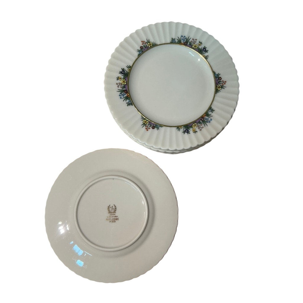 Lenox Rutledge Salad Plate Dessert Plate 6.25" Enameled Flowers / Set of 8