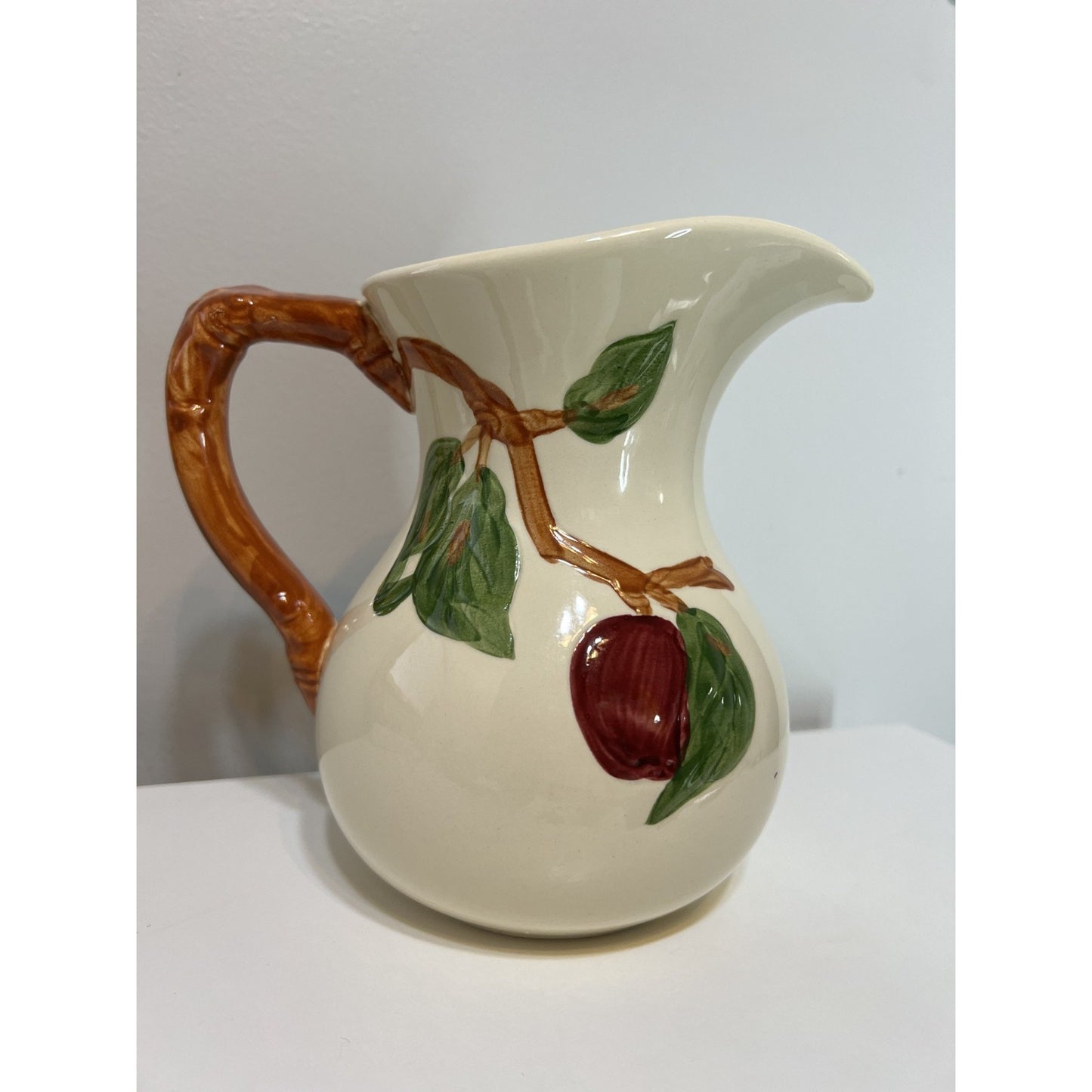 Franciscan Apple Handled Milk Pitcher 6" Gladding McBean USA California