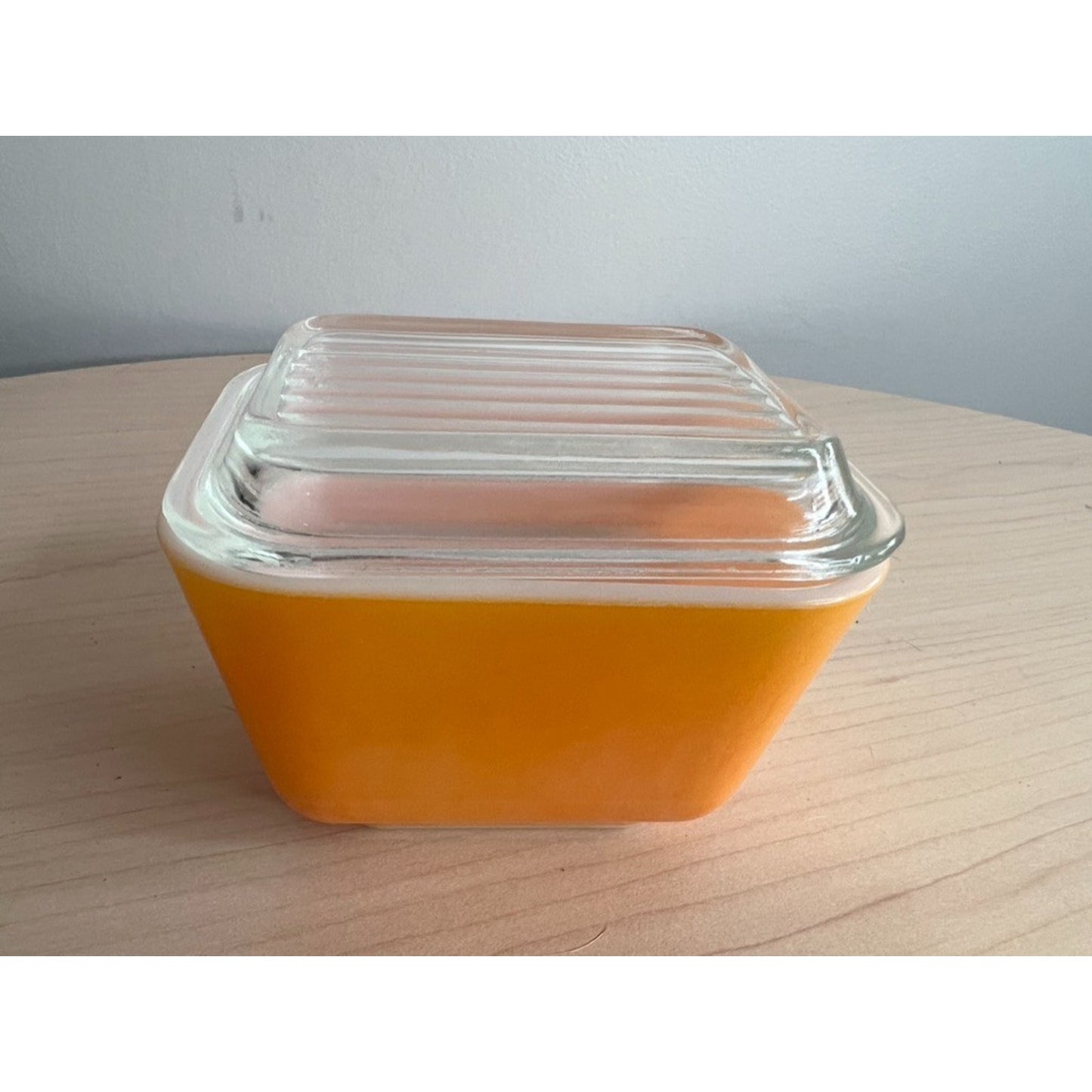 Vintage Pyrex 501 Butterscotch Orange Gold Refrigerator Dish w/ Lid RARE