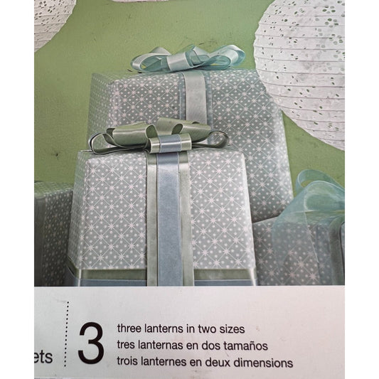 Martha Stewart Celebrate Eyelet Paper Lanterns (pack of 3) Shower Decorations