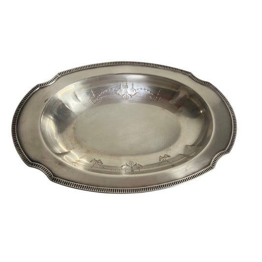 12" Art Deco Grosvenor Community SIlver Plated Handled Vegetable Bow c. 1921