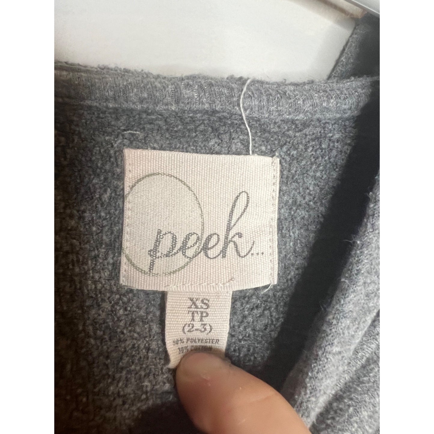 Vintage Peek Kids Girls Hoodie Jacket 2/3 Sweatshirt RARE