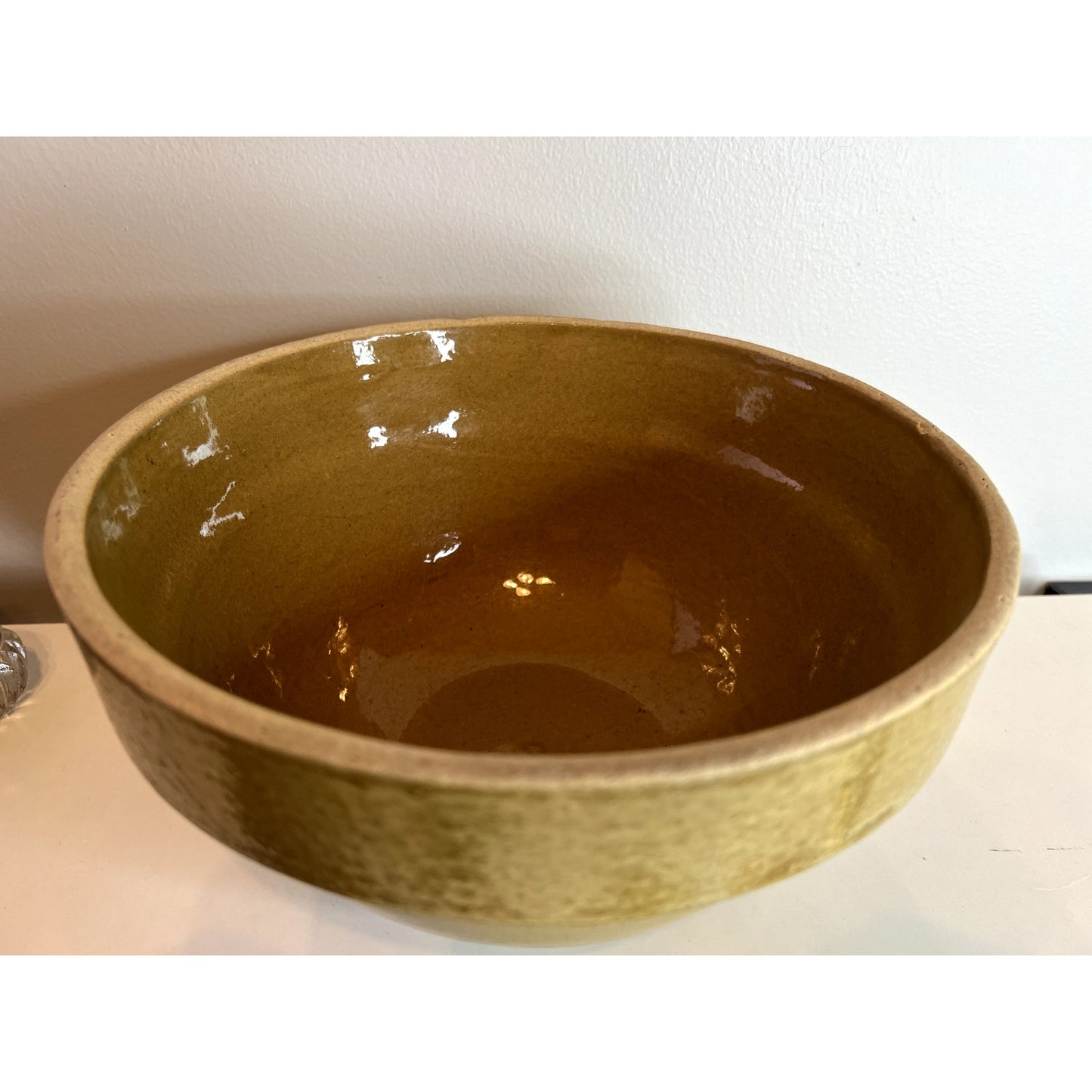 RARE Bauer Pottery Yellow Ware 00 Early Los Angeles Cal 19 Bowl