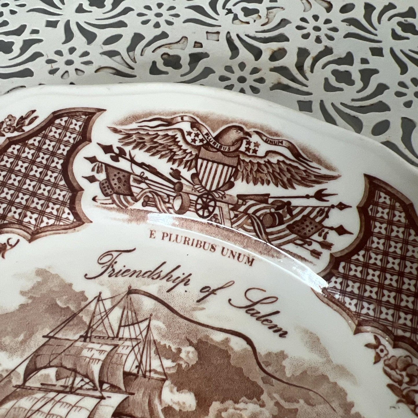 Set of 2 Meakin Fair Winds The Friendship of Salem 10 1/2" dinner Plates