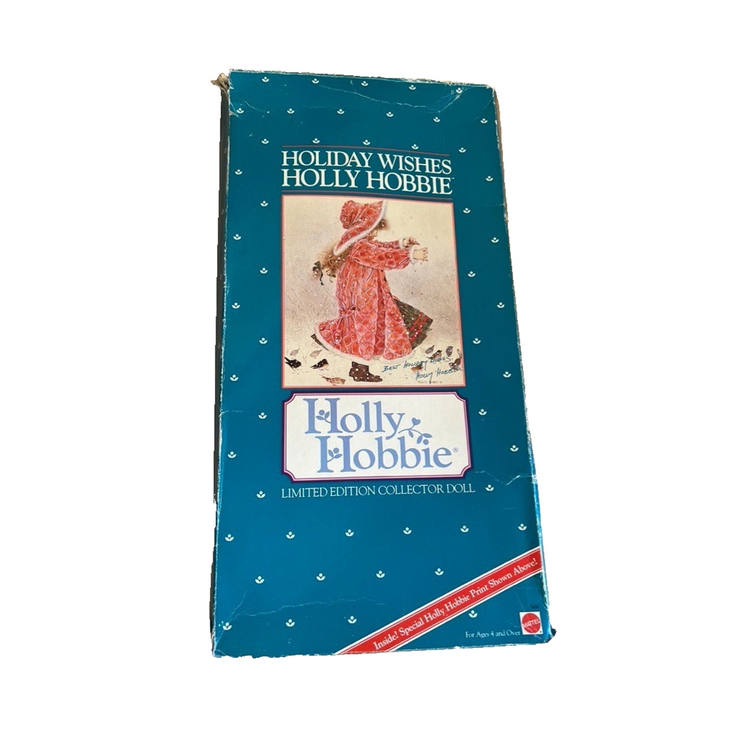 Holiday Holly Hobbie Doll Christmas Red Dress 14 1/2" 1990 Print NIB 5406 VTG