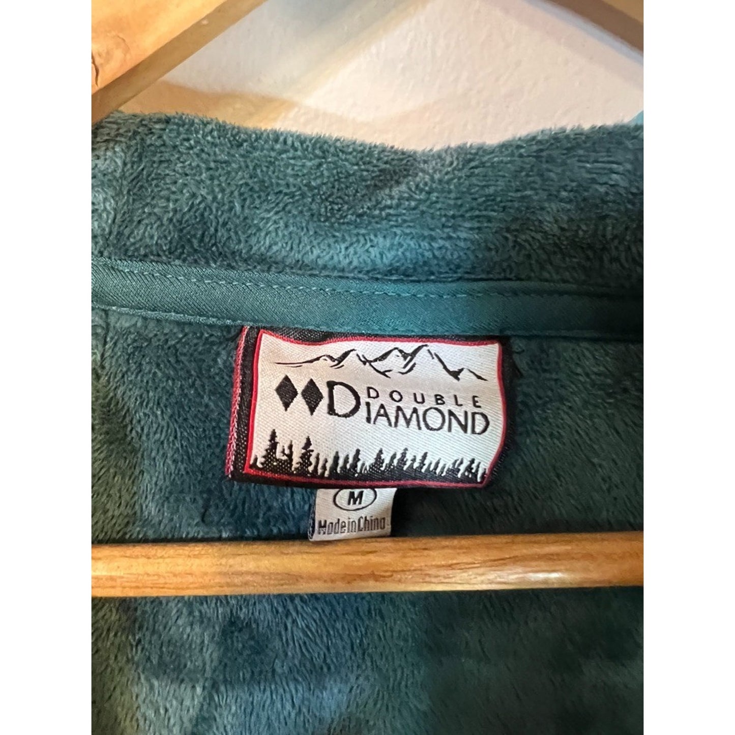DOUBLE DIAMOND Ski Jacket Snow Hood Fleece Lined Waterproof Teal Women’s Sz M