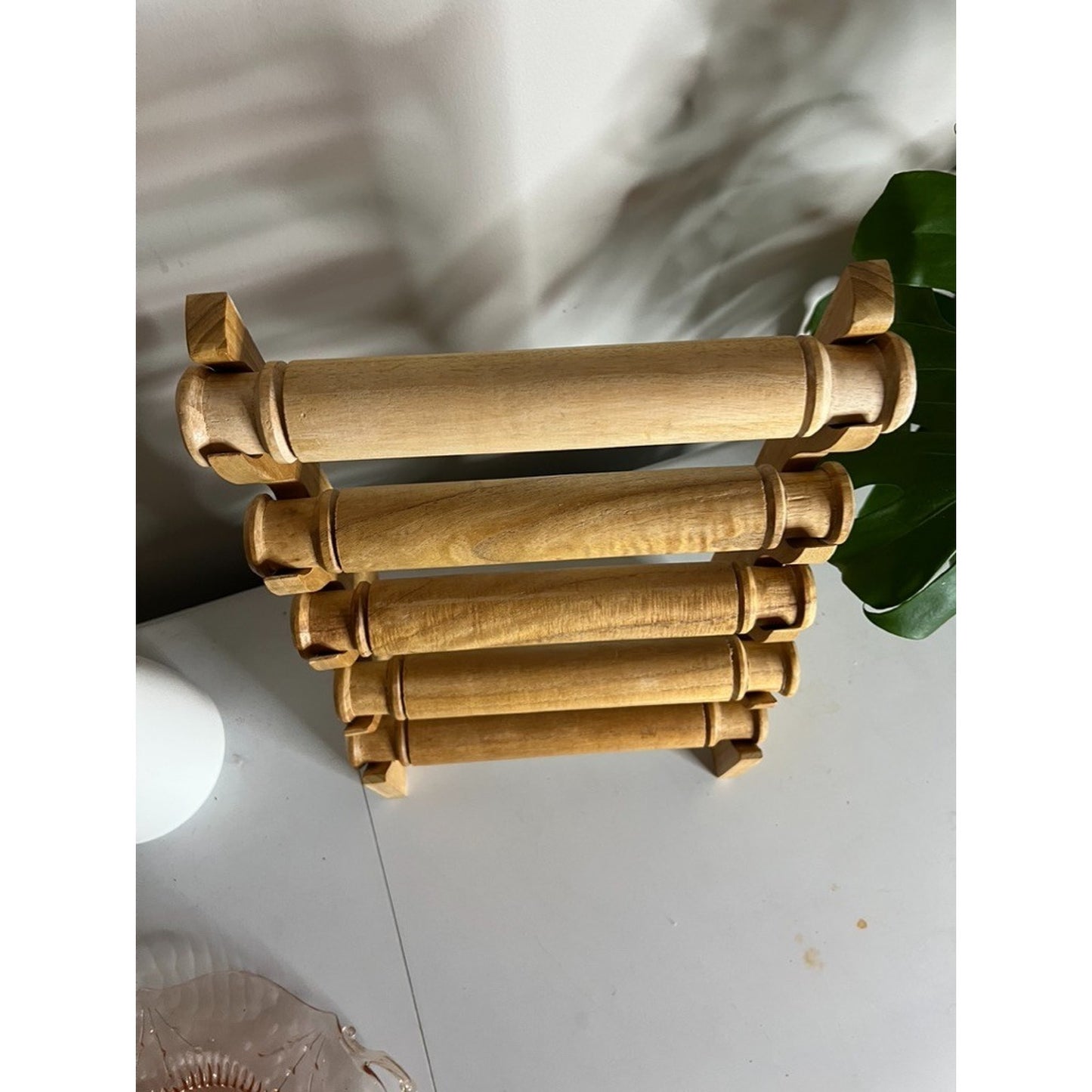 Bracelet Stand and Display 5 Tier Bracelet Holder Wooden Bracelet Organizer