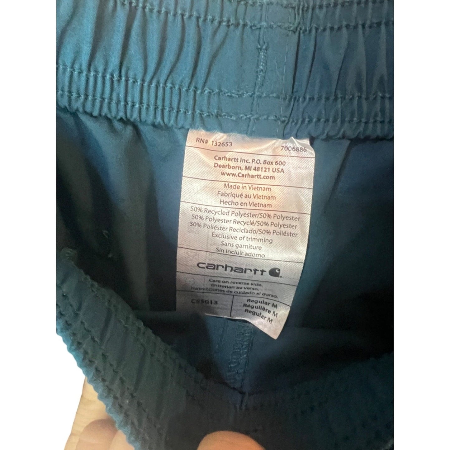 Carhartt Medium Men's Force Essentials Cargo Scrub Pants & V Neck Caribbean Blue