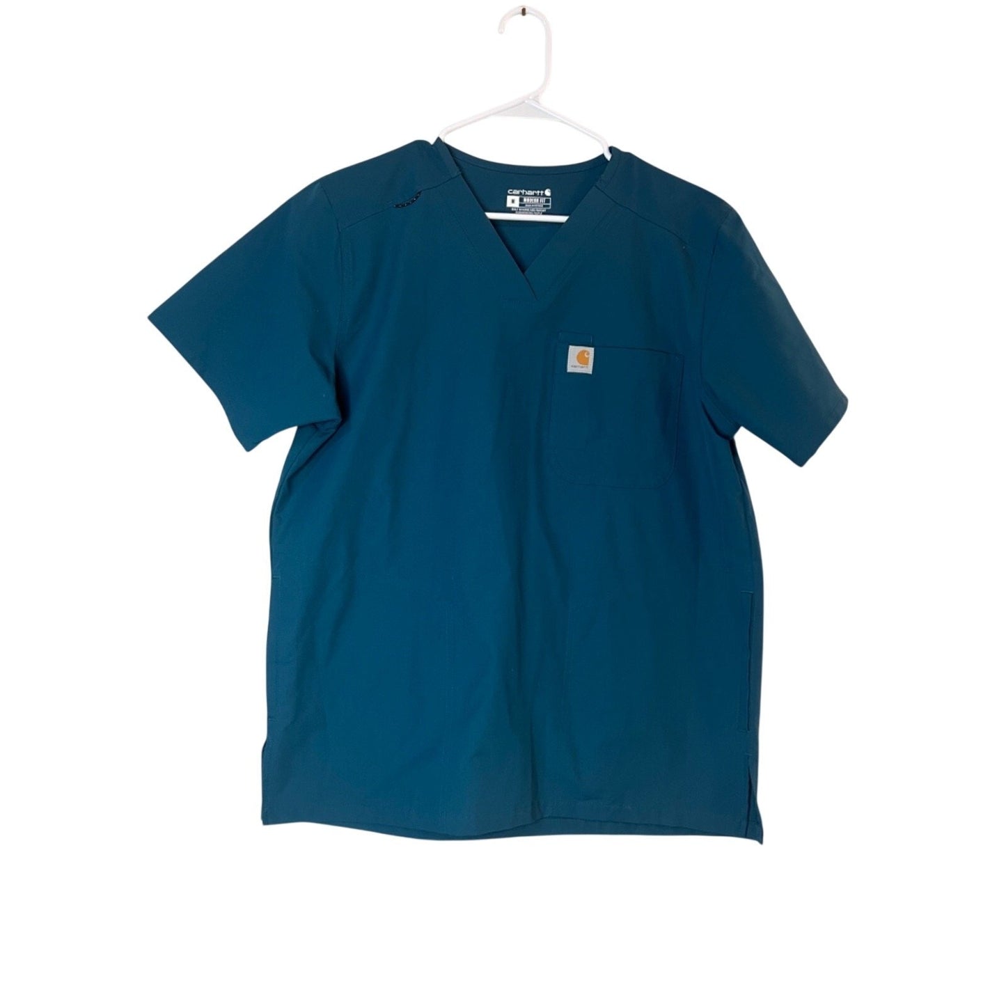 Carhartt Medium Men's Force Essentials Cargo Scrub Pants & V Neck Caribbean Blue