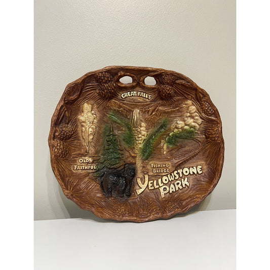 Yellowstone National Park Souvenir Old Faithful Great Falls 3D Carving Decor