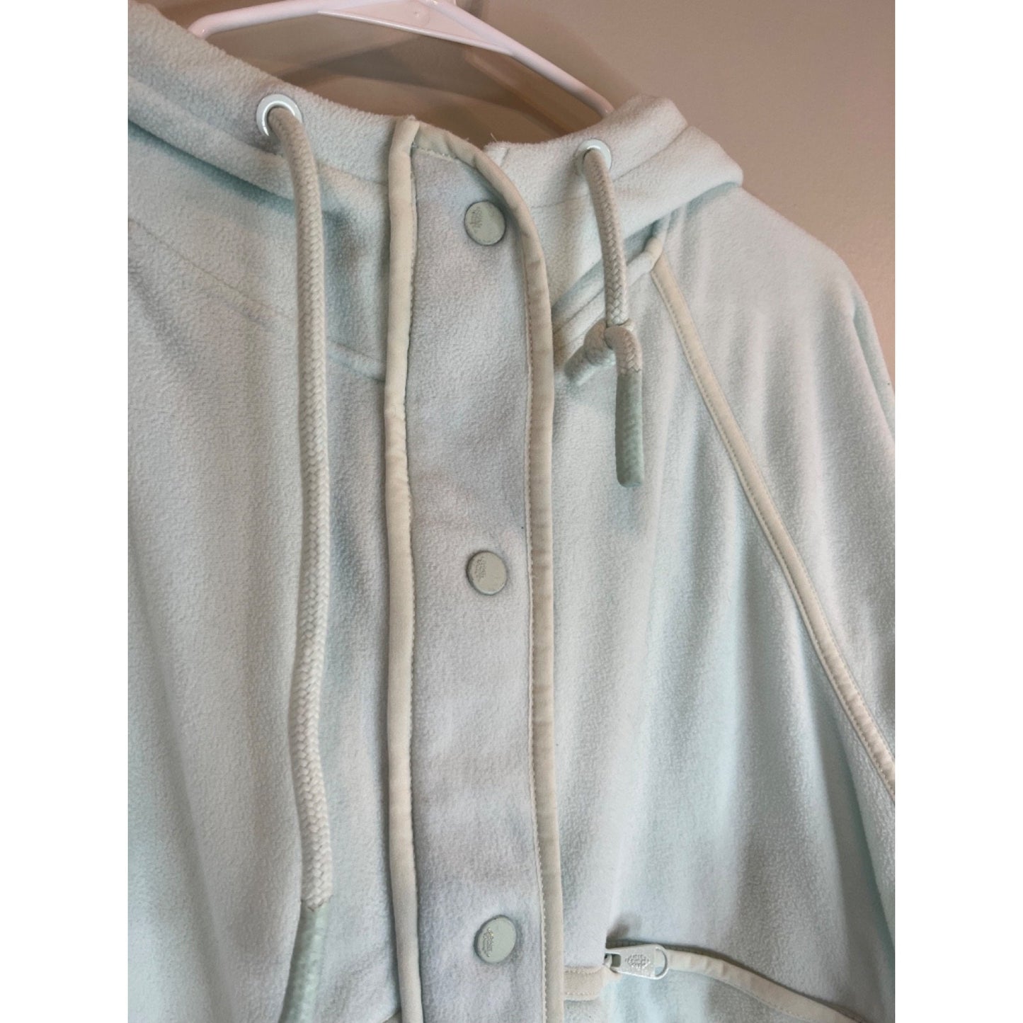 Free People Movement Dream Team Medium Aqua Blue Fleece Hoodie M