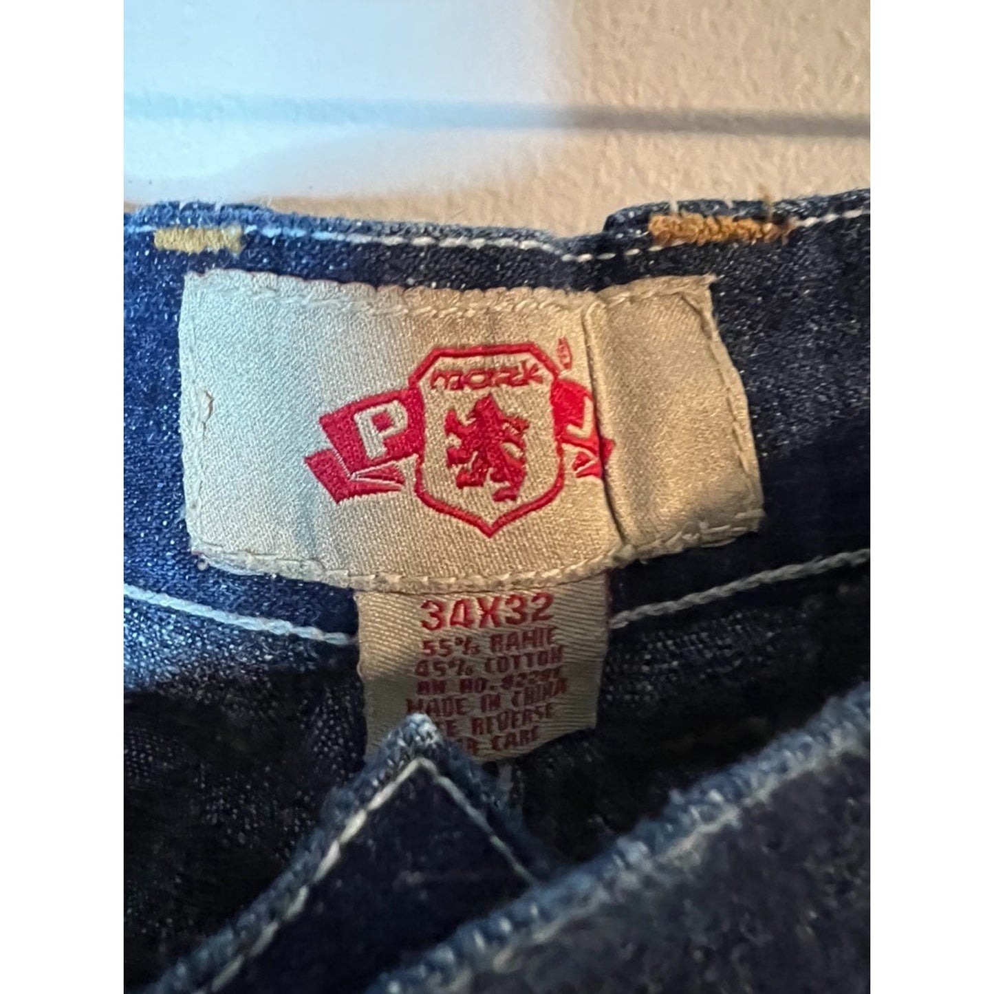 Vintage PJ Mark Jeans Men 34x32 Baggy Loose Fit Y2K Skater Embroidered Cyber