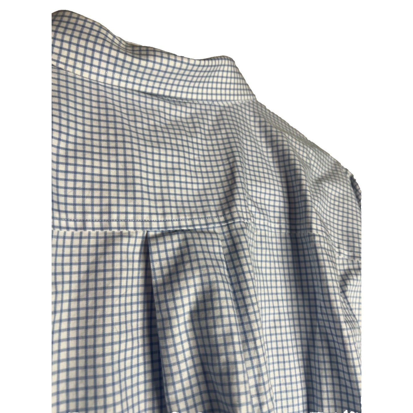 Copied - Duluth Trading Shirt Mens 2XLT XXL Tall Wrinkle Fighter Long Sleeve Blue Check