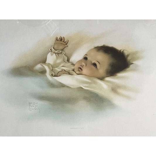 BESSIE PEASE GUTMANN (1876-1960) "Awakening" 25"x18" Wood Framed