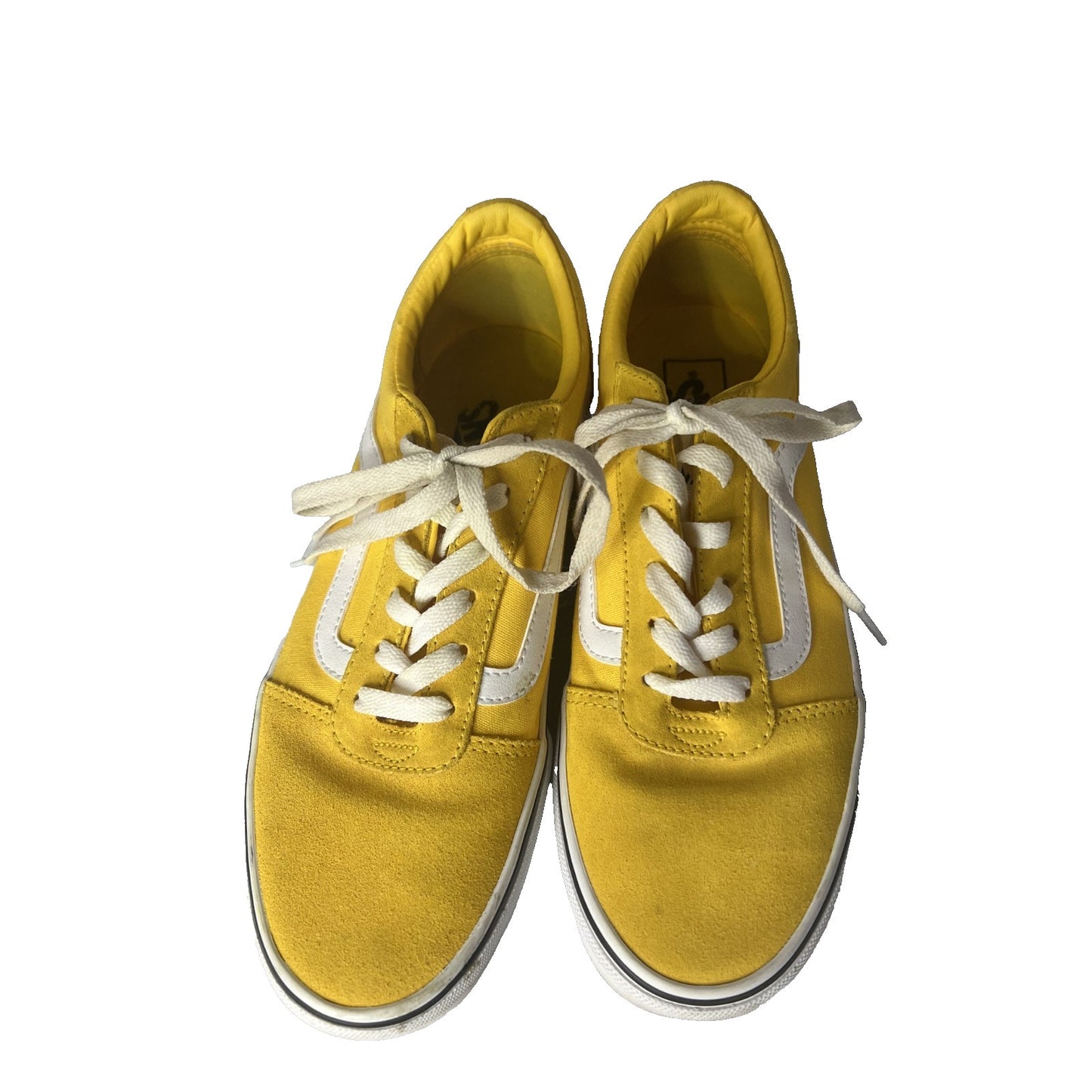 Vans Old Skool Womens Size 10 Yellow White Athletic Skateboard Shoes Sneakers