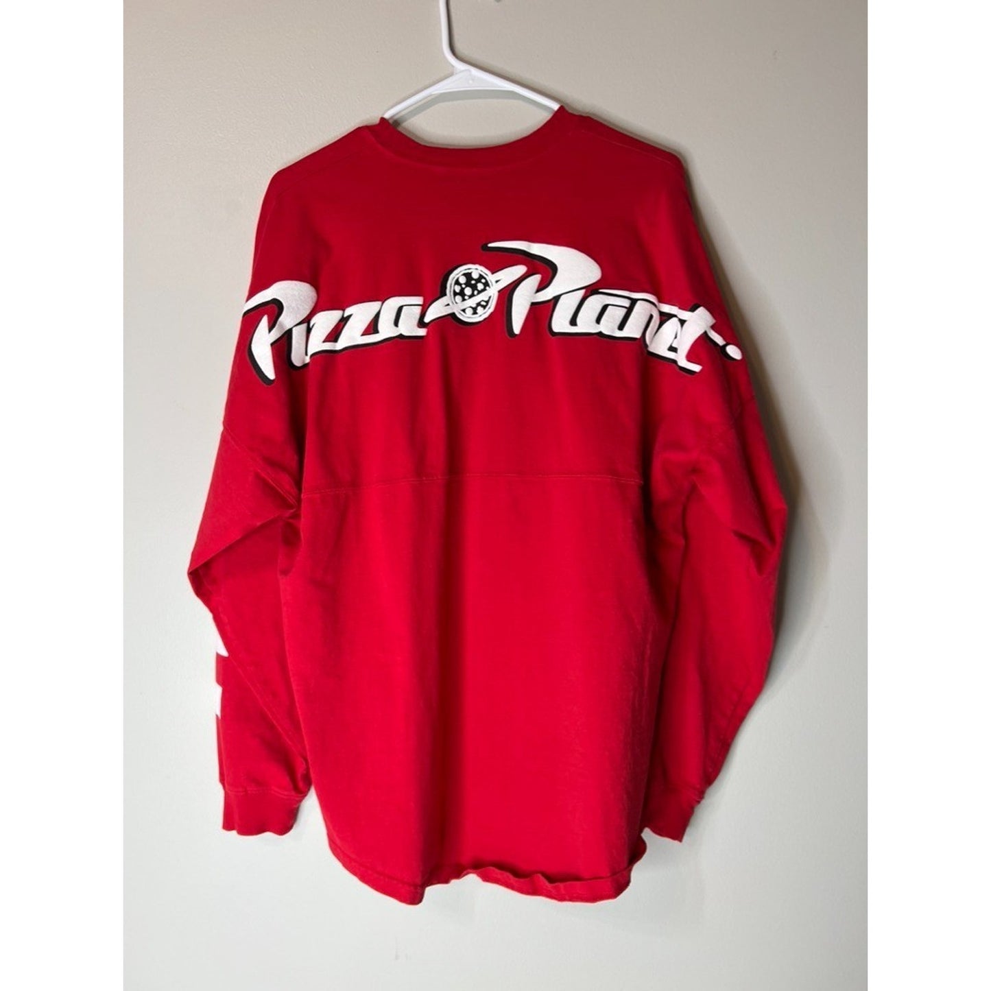 Disney Toy Story Spirit Jersey Shirt Mens Small Pizza Planet Alien Red