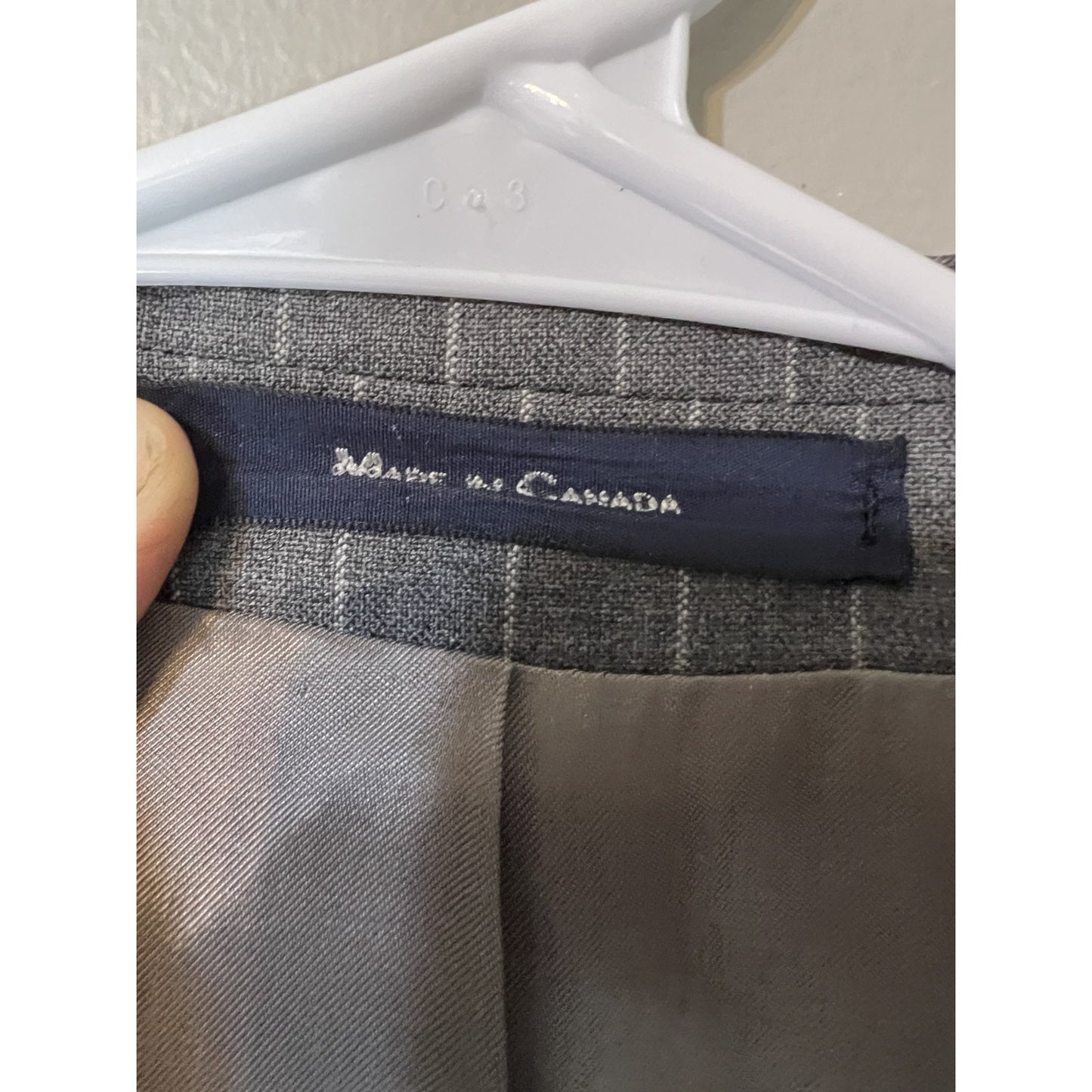 VTG 90s Chaps Ralph Lauren Wool Pinstripe Suit Men 40 T 36x34 Gray