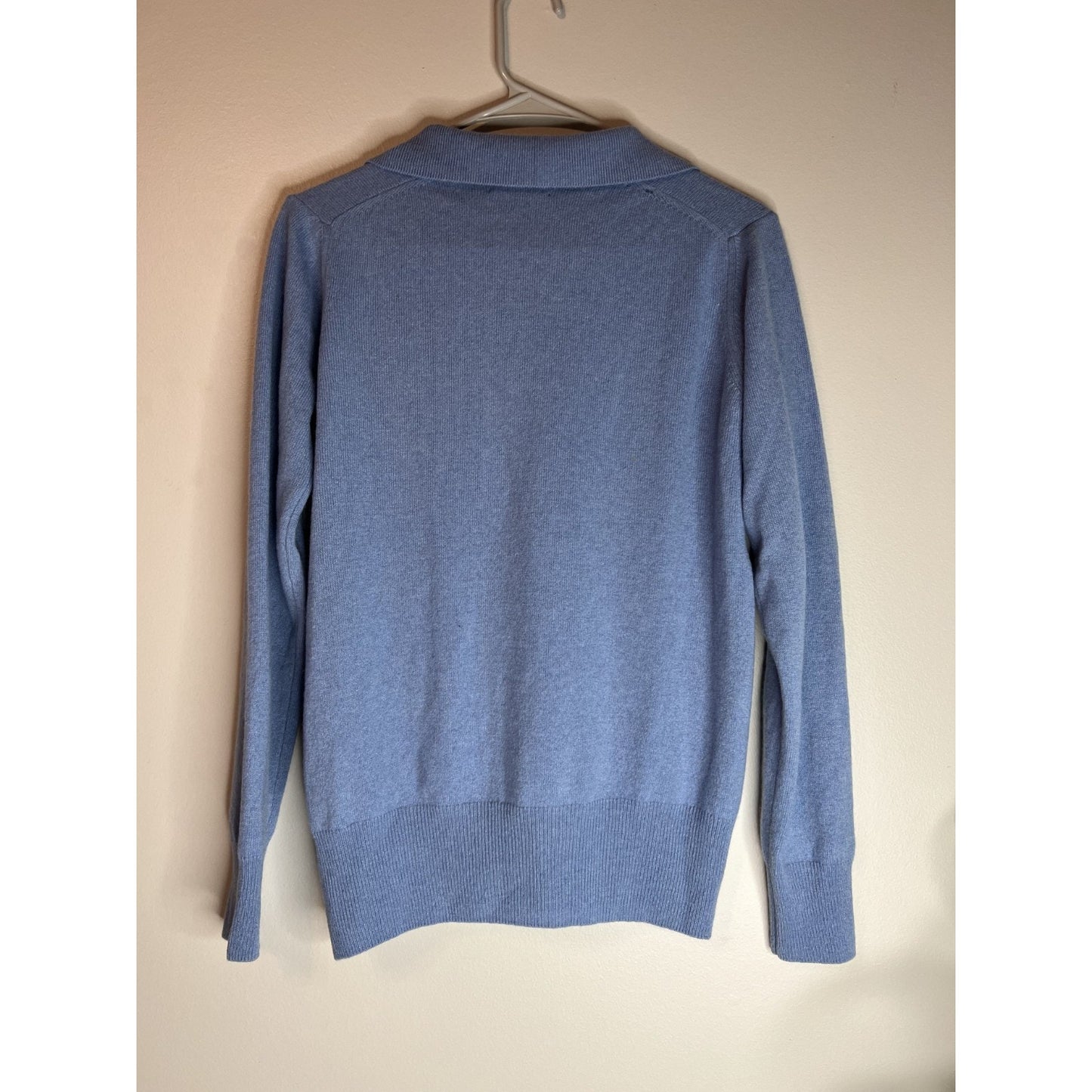 Saks Fifth Avenue Sweater Womens Small Blue 100% Cashmere V-neck Pullover