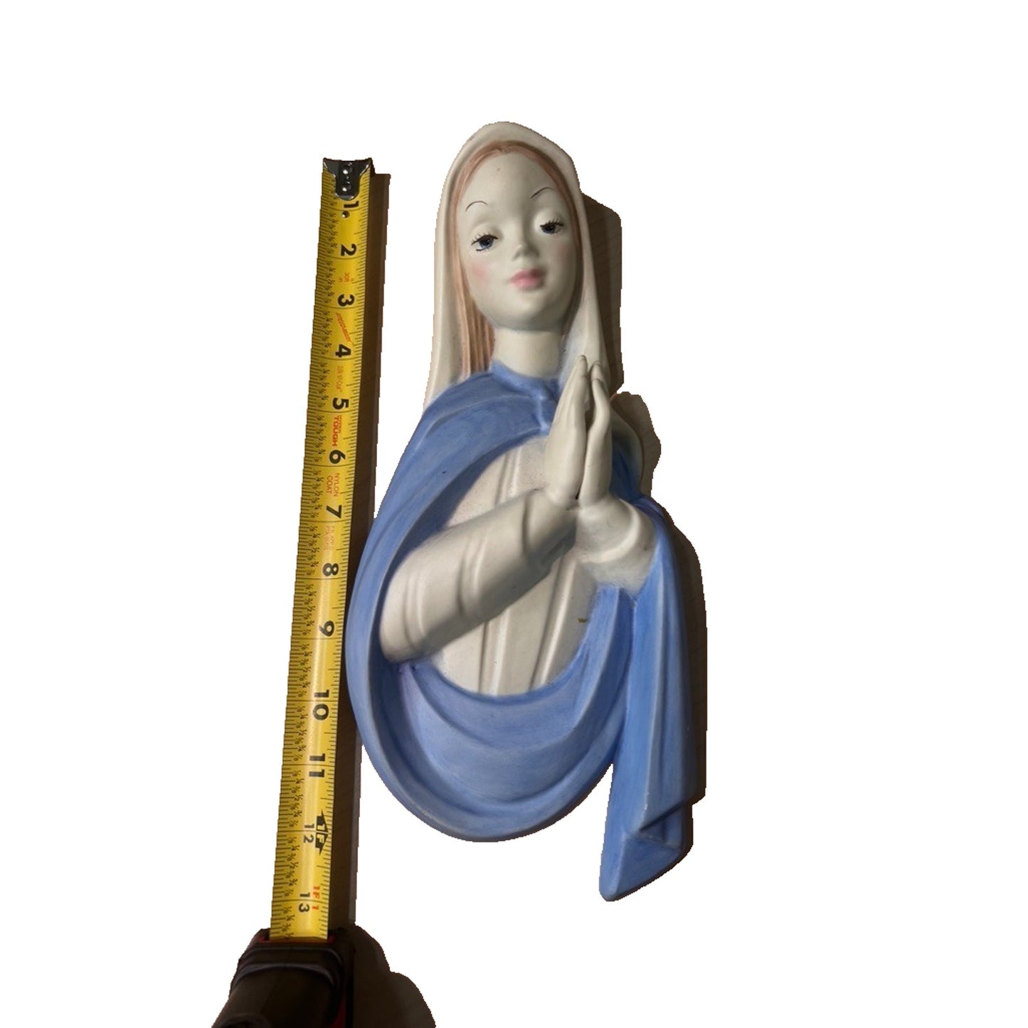 Vintage Chalkware Virgin Mary Mother of Jesus Christ Christian Statue Madonna