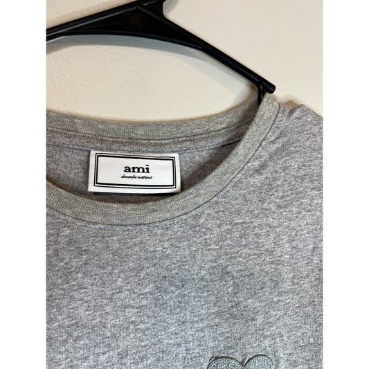 AMI Alexandre Mattiussi AMI De Coeur T-Shirt Gray Men’s Sz L