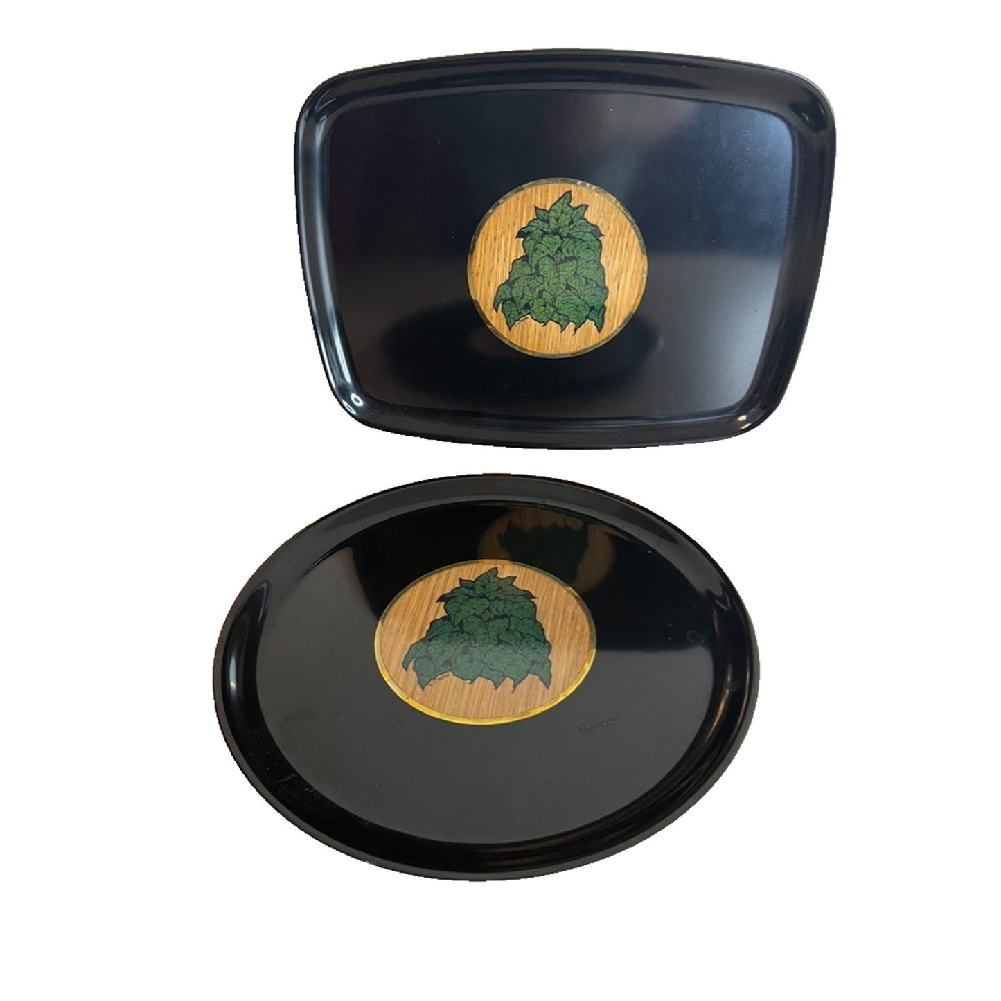 Vintage Couroc Herb Tray Mid Century Platter Barware Lacquer Set