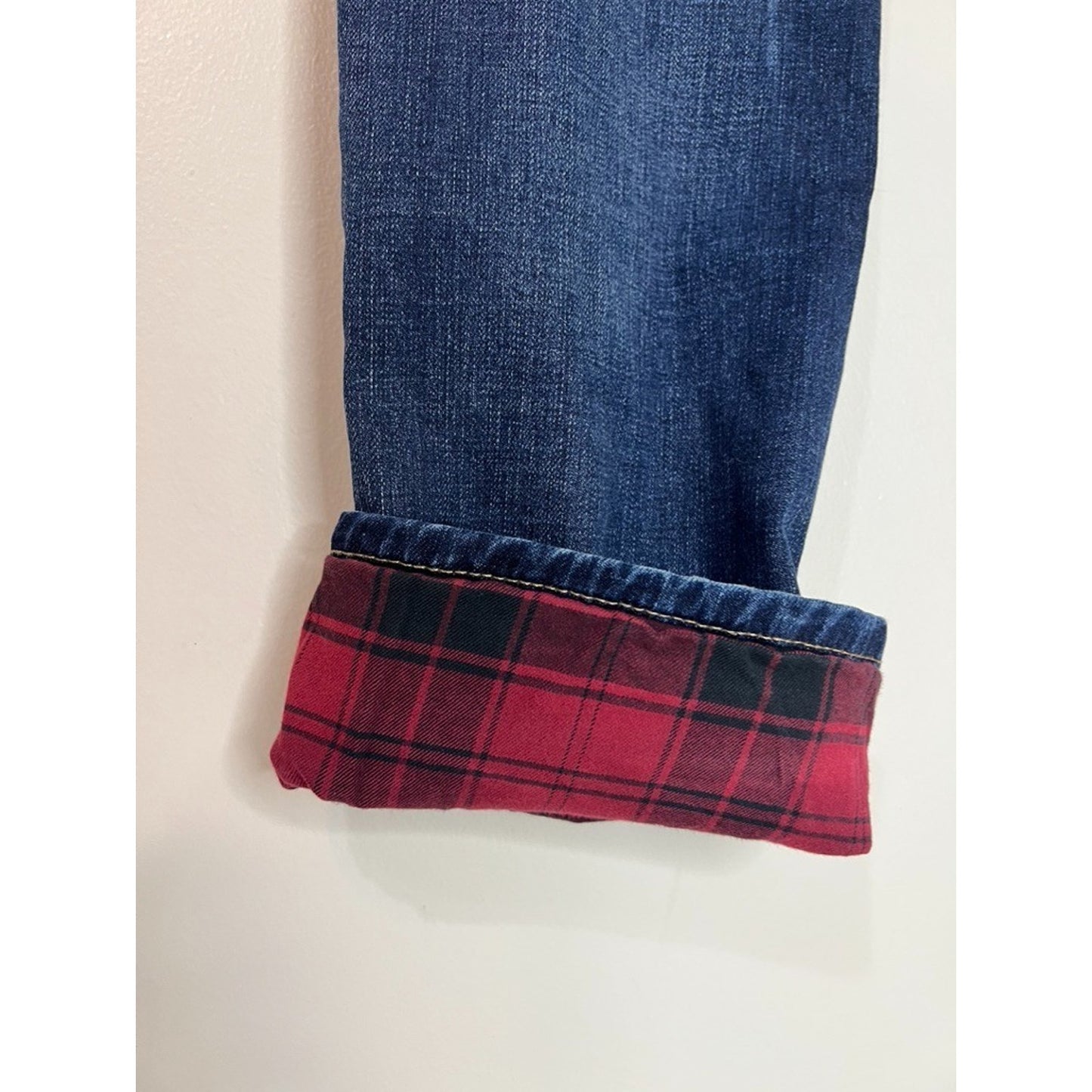 LL Bean 1912 Flannel Lined Jeans Size 4 Classic Fit Straight Leg