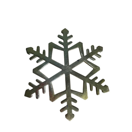 Vintage Metal Snowflake Trivet Holiday Decor Winter Christmas MCM Rustic