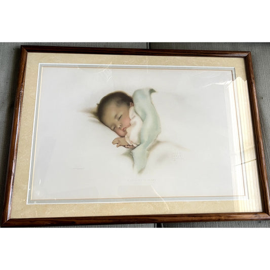 Bessie Pease Gutmann (1876-1960) "A Little Bit of Heaven" 25"x18" Wood Framed