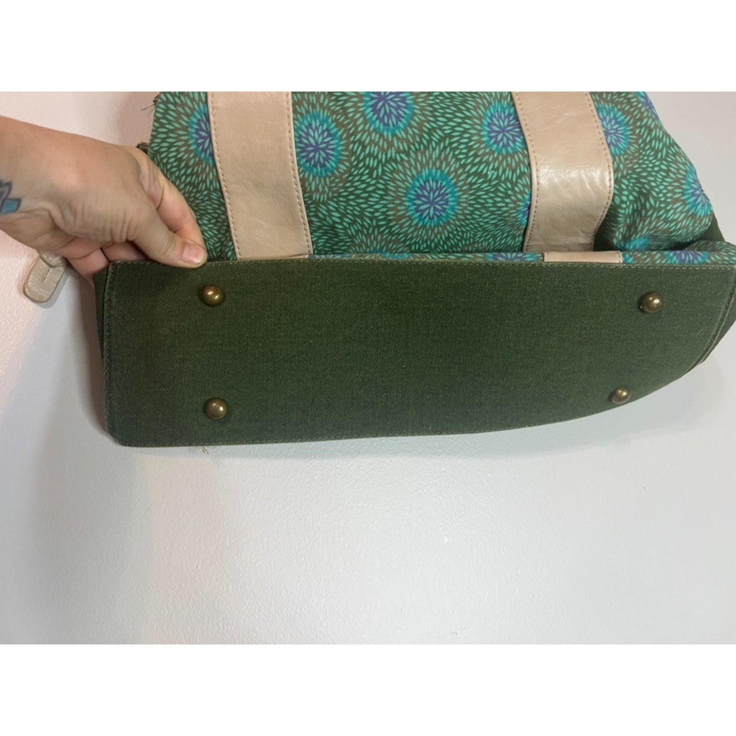 Desigual Artsy Colorful Polkadot Leather Convertible Messenger Bag | Women's OS