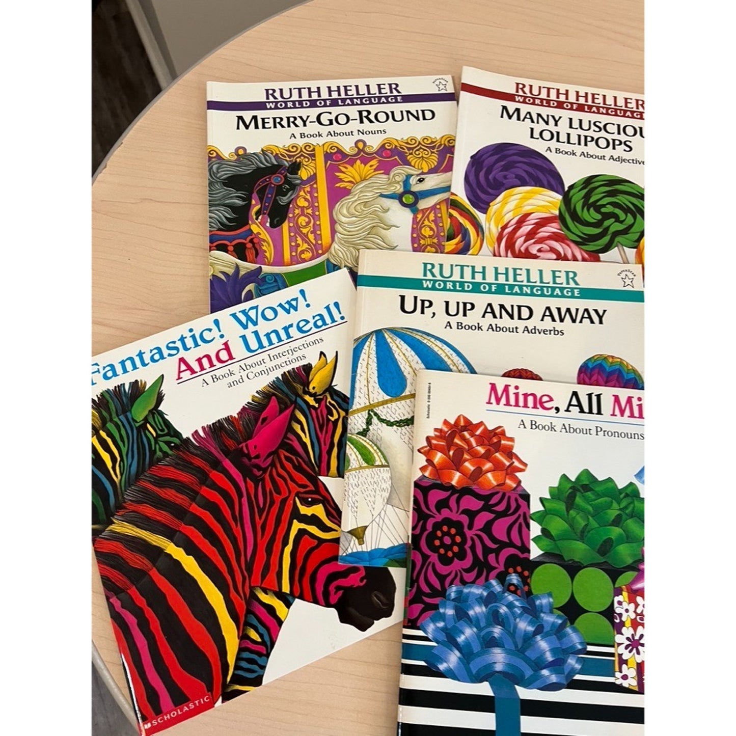 Ruth Heller World of Language Book Lot Of 7 Grammar Nouns Verbs Adj Homeschool
