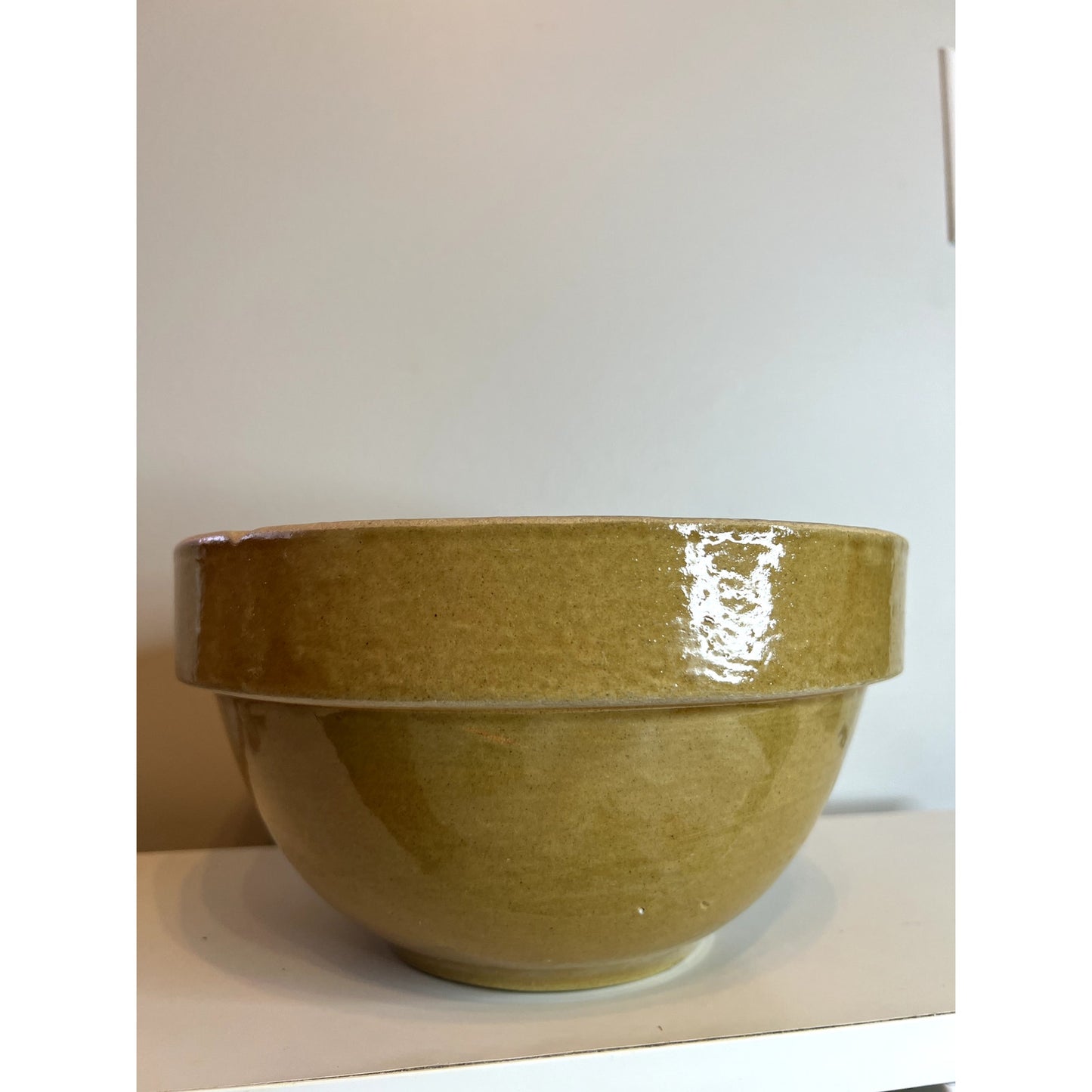 RARE Bauer Pottery Yellow Ware 00 Early Los Angeles Cal 19 Bowl
