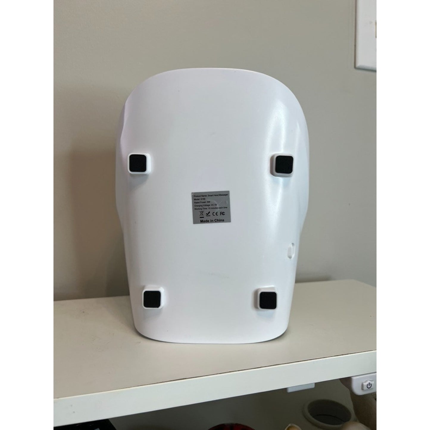 Cordless Electric Smart Hand Massager With Heat And Compression - White