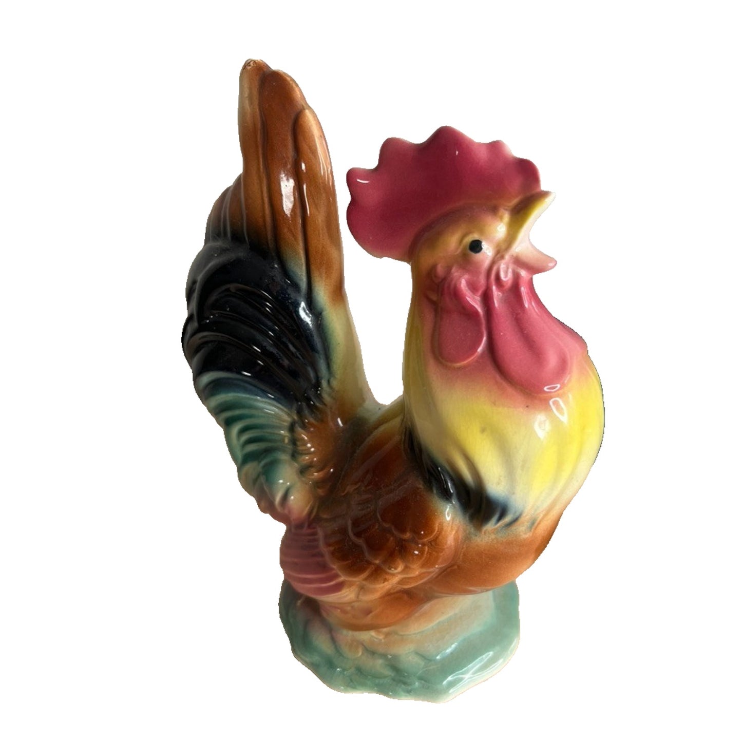 Royal Copley Rooster Hen Toothpick holder Child Colorful Ceramic Farncore Family