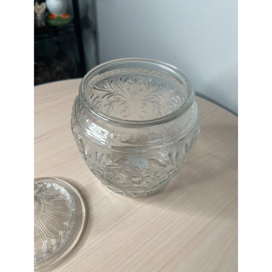 Vintage Anchor Hocking MOTHER'S COOKIES 10.25" Glass Jar & Lid Embossed Clear