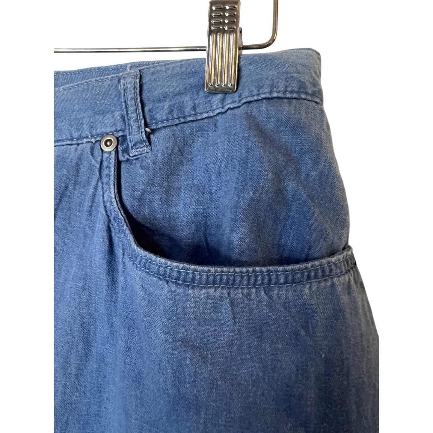 Vintage Roper Button Down Womens 80s/90s Western Denim Maxi Skirt Size 30x34