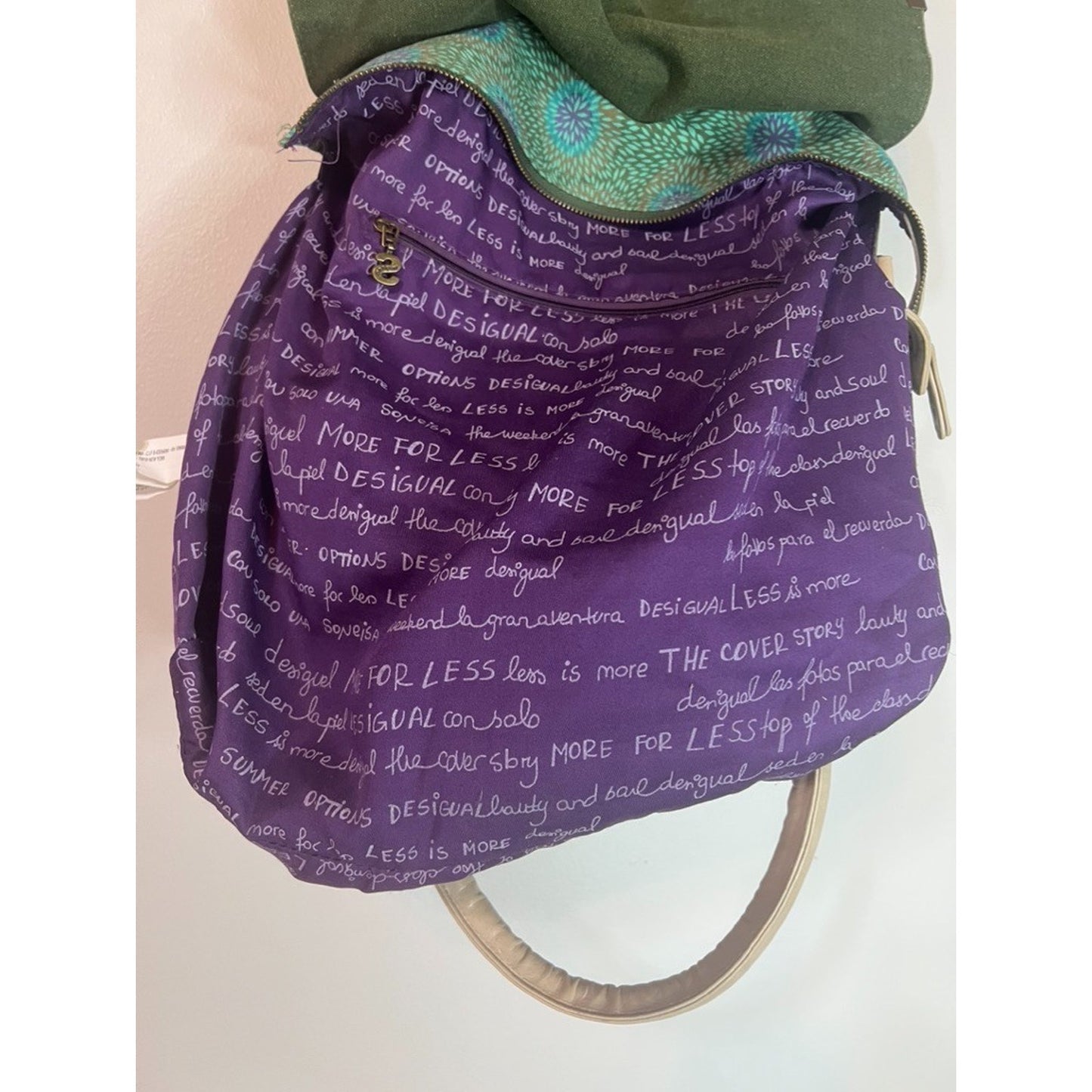 Desigual Artsy Colorful Polkadot Leather Convertible Messenger Bag | Women's OS