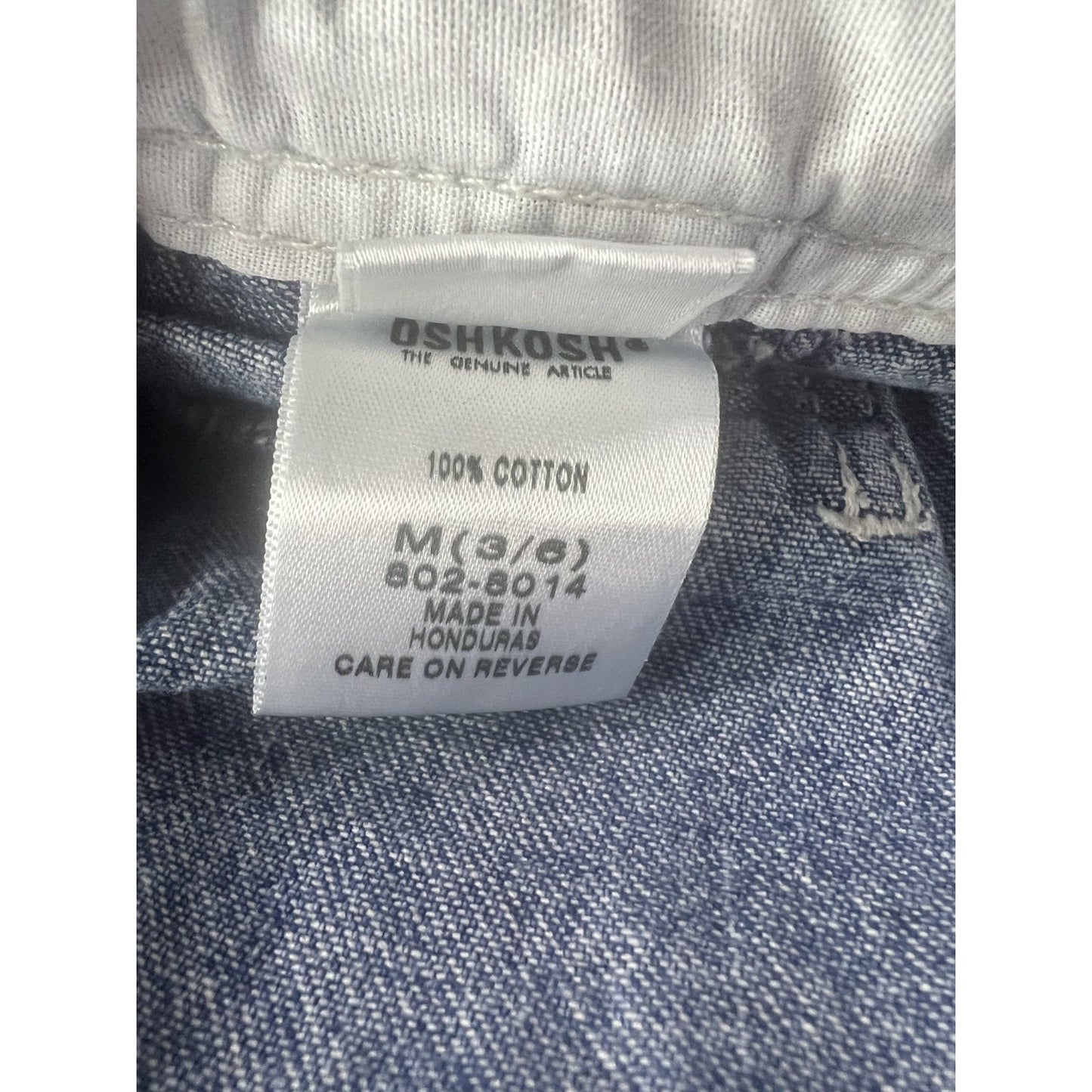 Vintage 80s 90s OshKosh B'gosh Denim Overalls Baby Boy Size 3/6 M USA