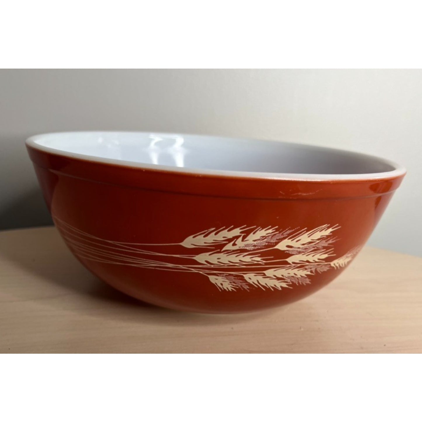 Vintage PYREX Autumn Harvest Wheat Mixing Bowl #404