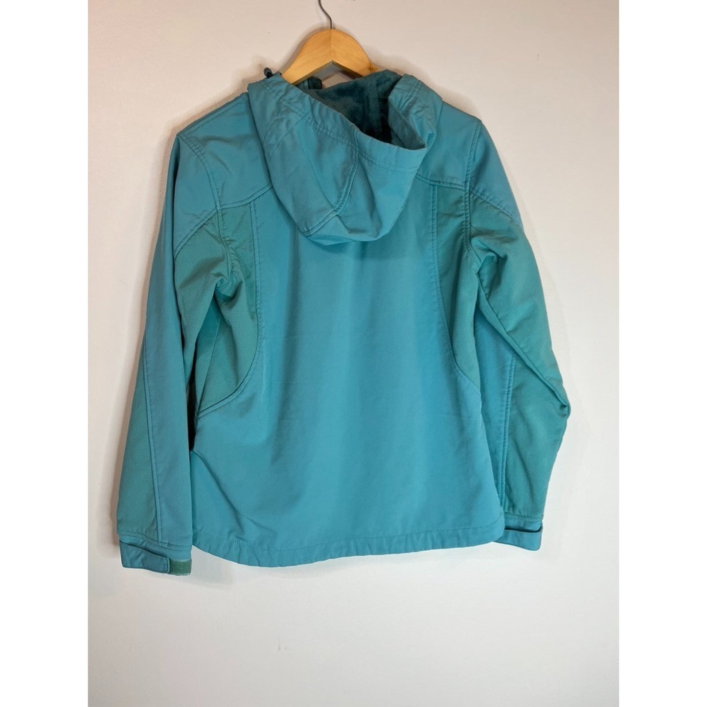 DOUBLE DIAMOND Ski Jacket Snow Hood Fleece Lined Waterproof Teal Women’s Sz M