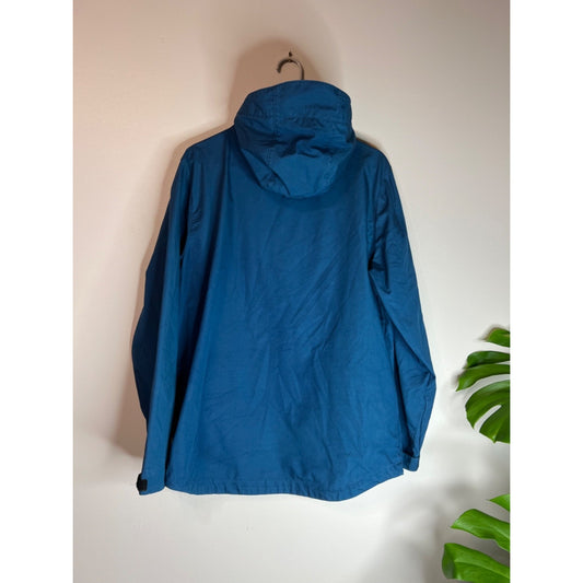 Line of Trade The Portland Rain Jacket Blue Hooded Mens Sz M EUC