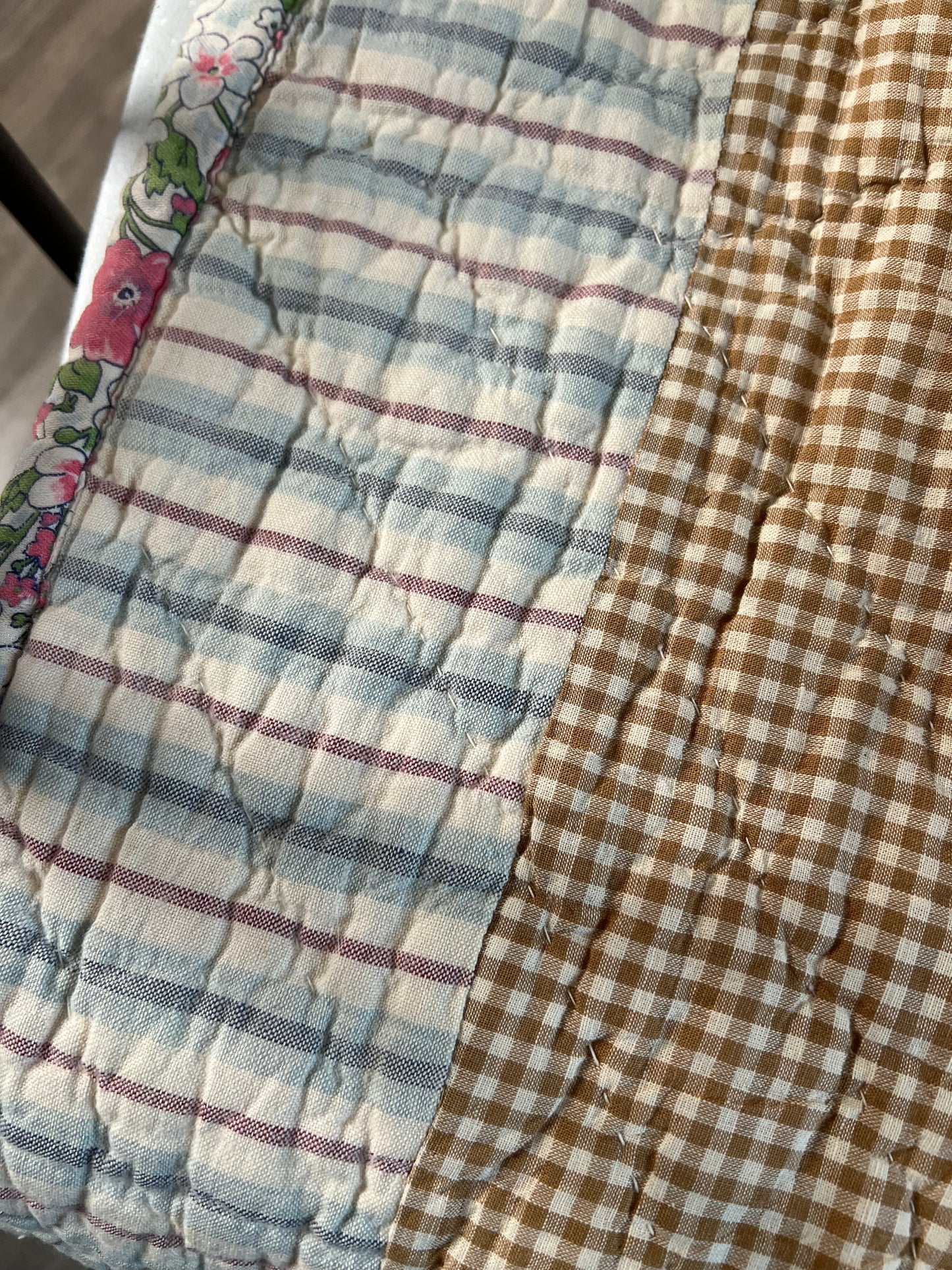 Silky soft & cozy 1930-50's Triangle Charm Quilt