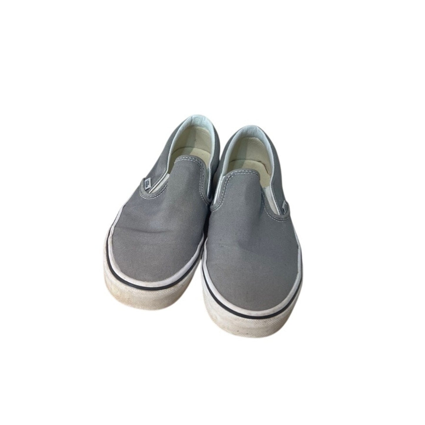 Vans Men's Women's Classic Slip-On Drizzle True Shoes Gray White M 7 / W 8.5
