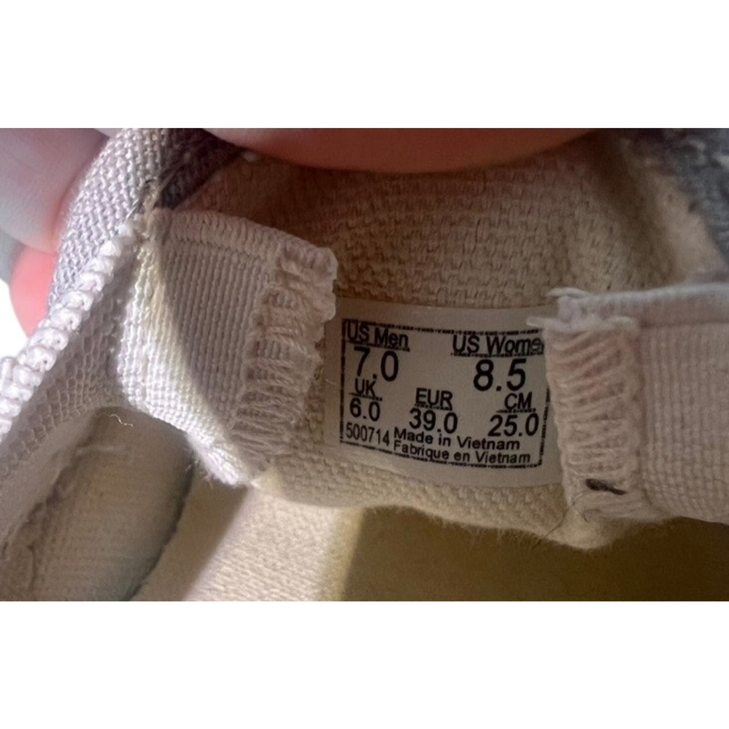 Vans Men's Women's Classic Slip-On Drizzle True Shoes Gray White M 7 / W 8.5