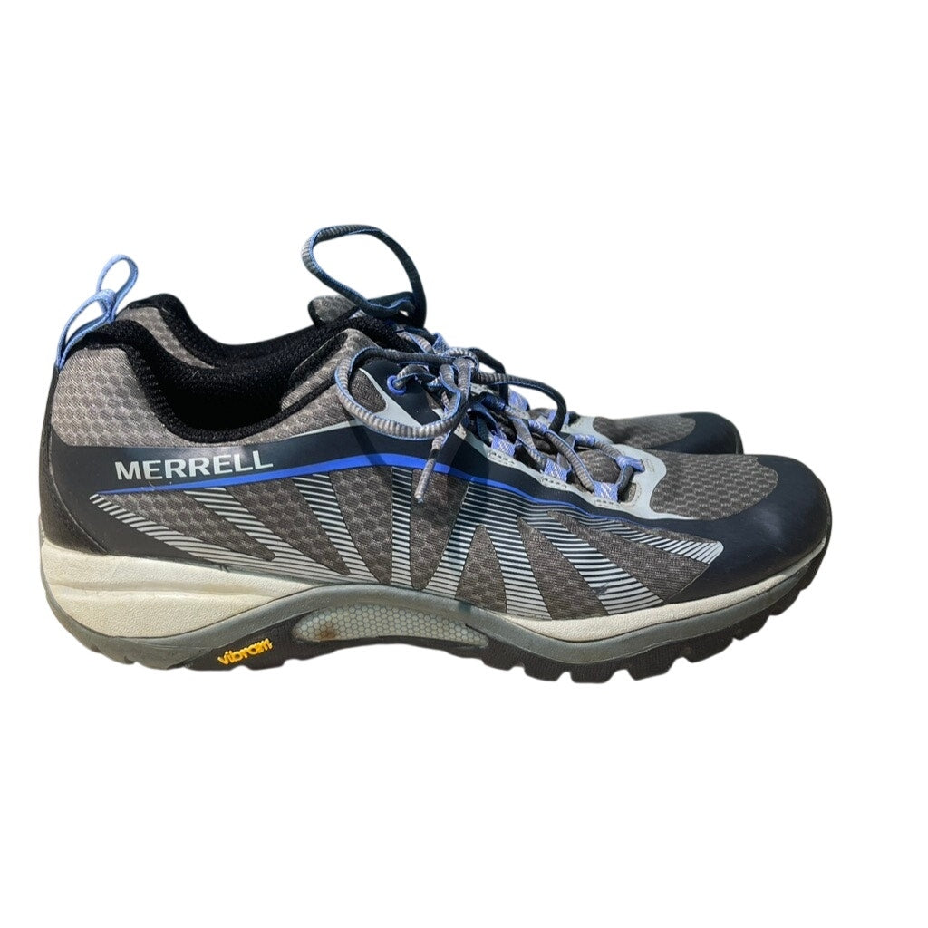 Women's sz 10 M Merrell Siren Edge Vibram Hiking Shoes Sneakers Gray Blue J35516