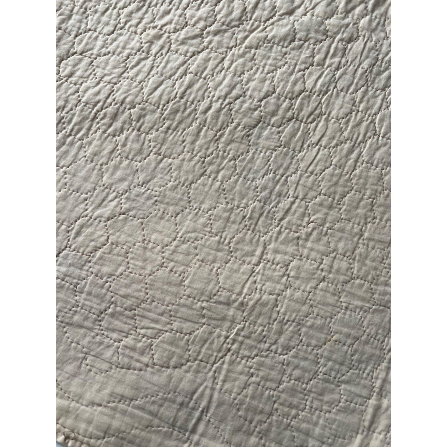 1930's Grandmother's Flower Garden Antique Quilt 80x79