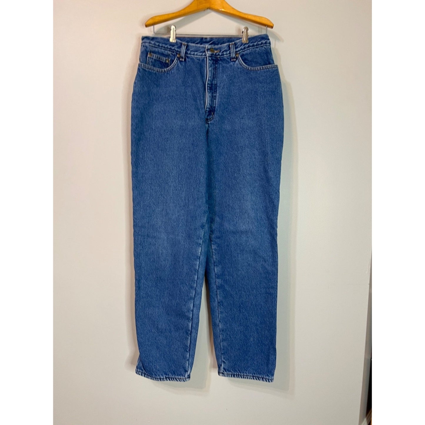 Vintage LL Bean Double L Relaxed Fit Fleece Lined Jeans Womens 16 Tall 90s