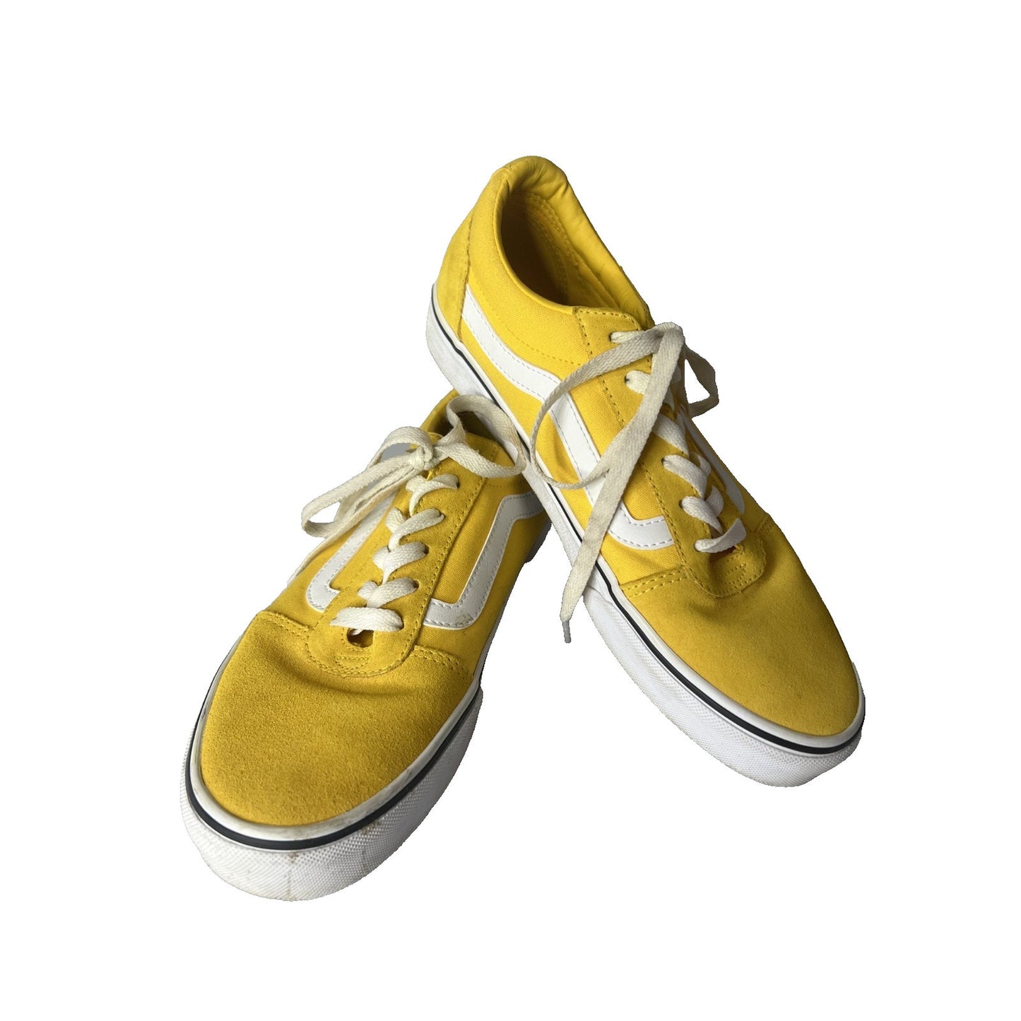 Vans Old Skool Womens Size 10 Yellow White Athletic Skateboard Shoes Sneakers